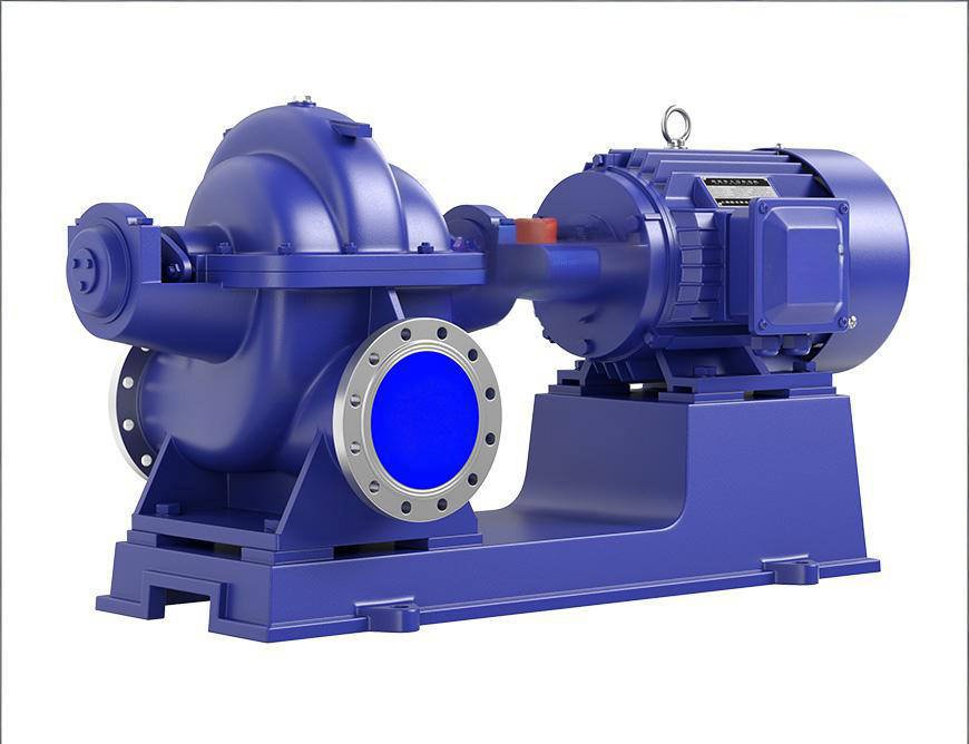 SLOW double suction pump drive-side assembly