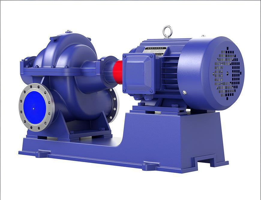 SLOW double suction pump opposite-side view