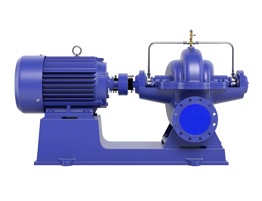 SLOW double suction pump front connection view