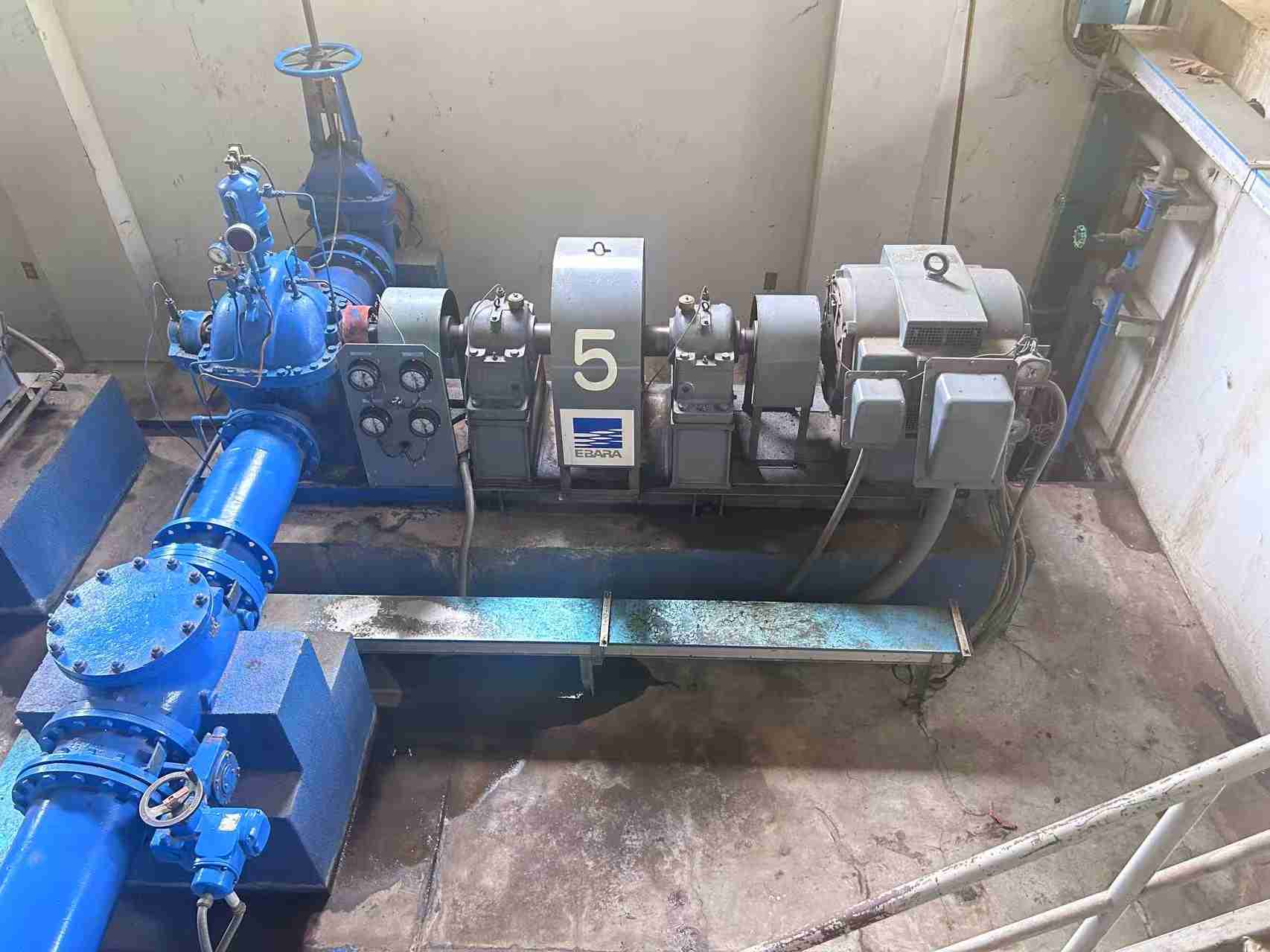 Installed double suction pump set reference