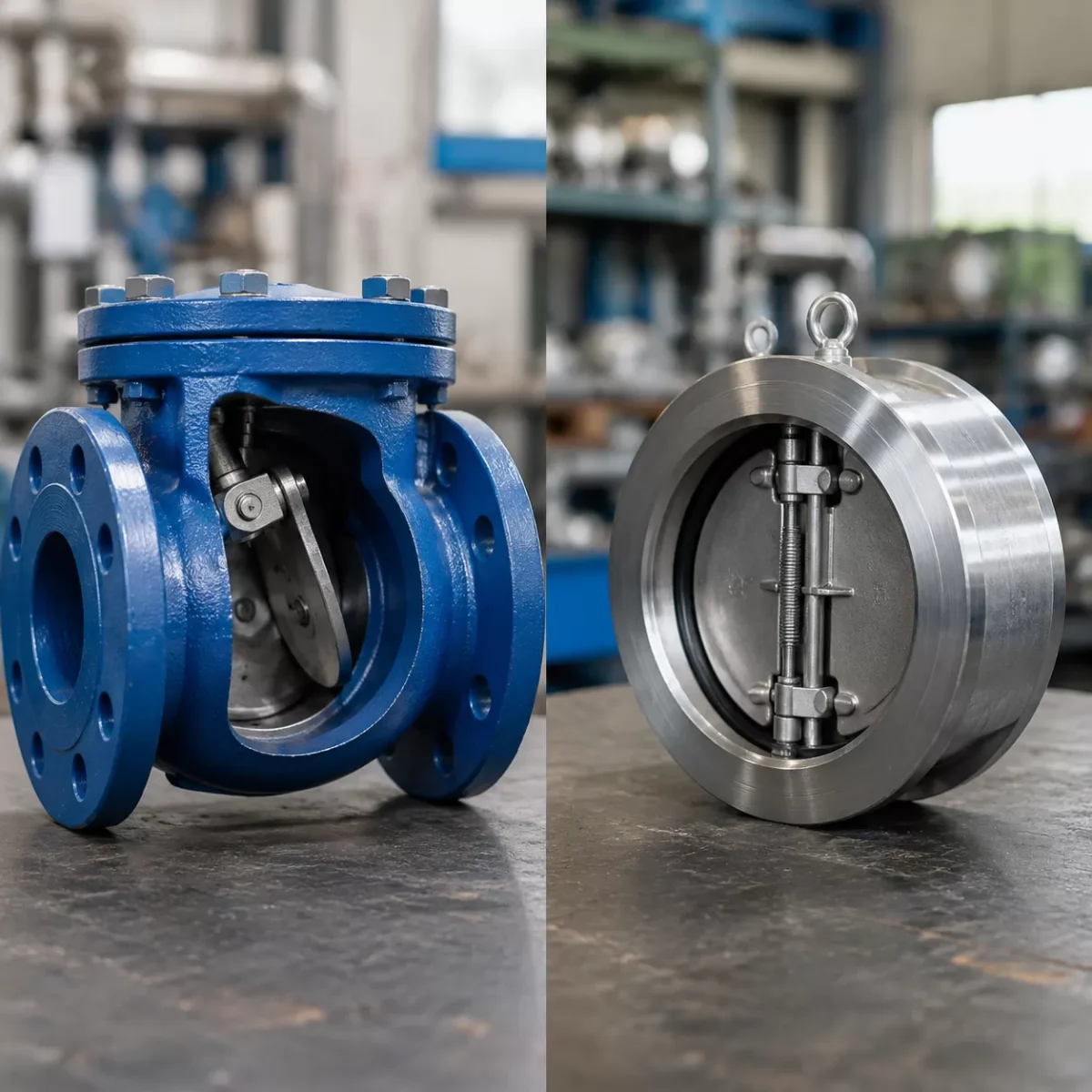 Swing check valve and wafer check valve comparison for industrial pipeline systems