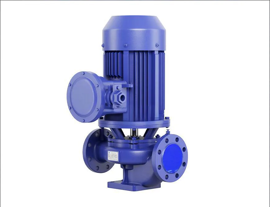 Angled reference view of an SLS single stage vertical centrifugal pump