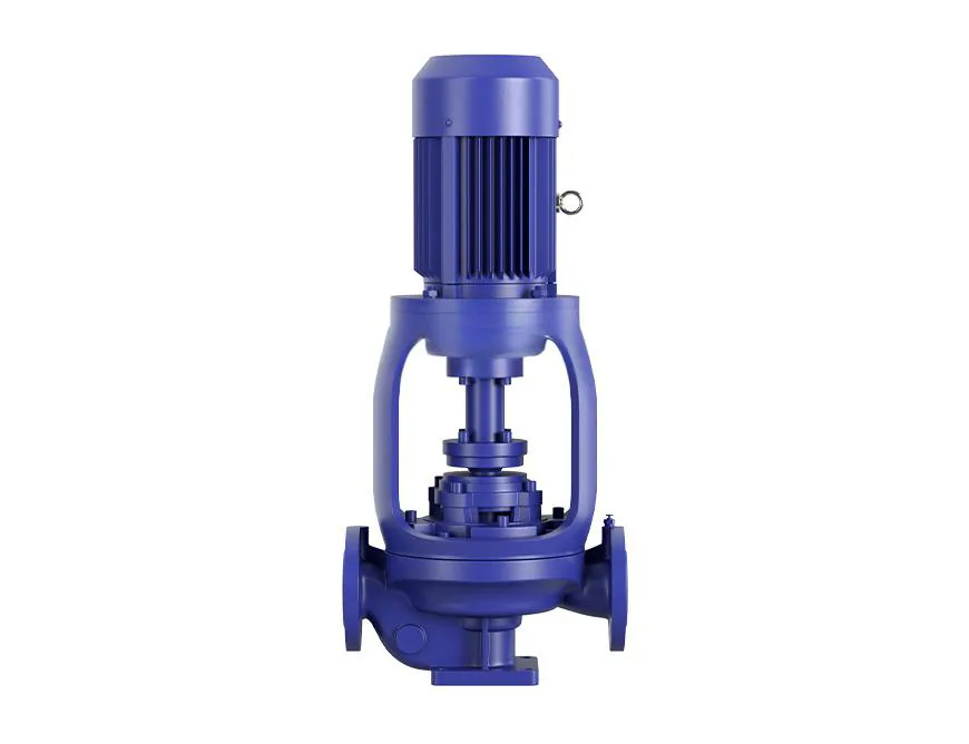 SLS vertical centrifugal pump reference view with exposed coupling area
