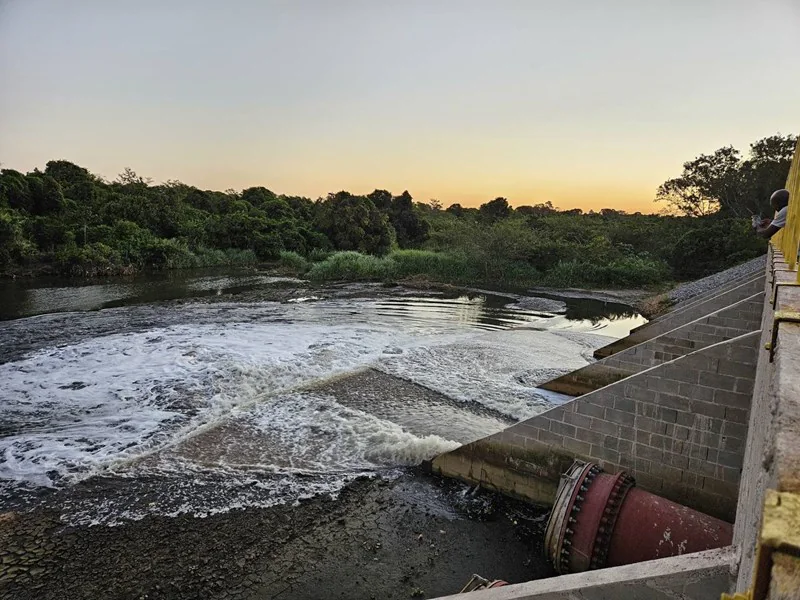 Supplied Vila Velha stormwater project image showing a drainage outfall